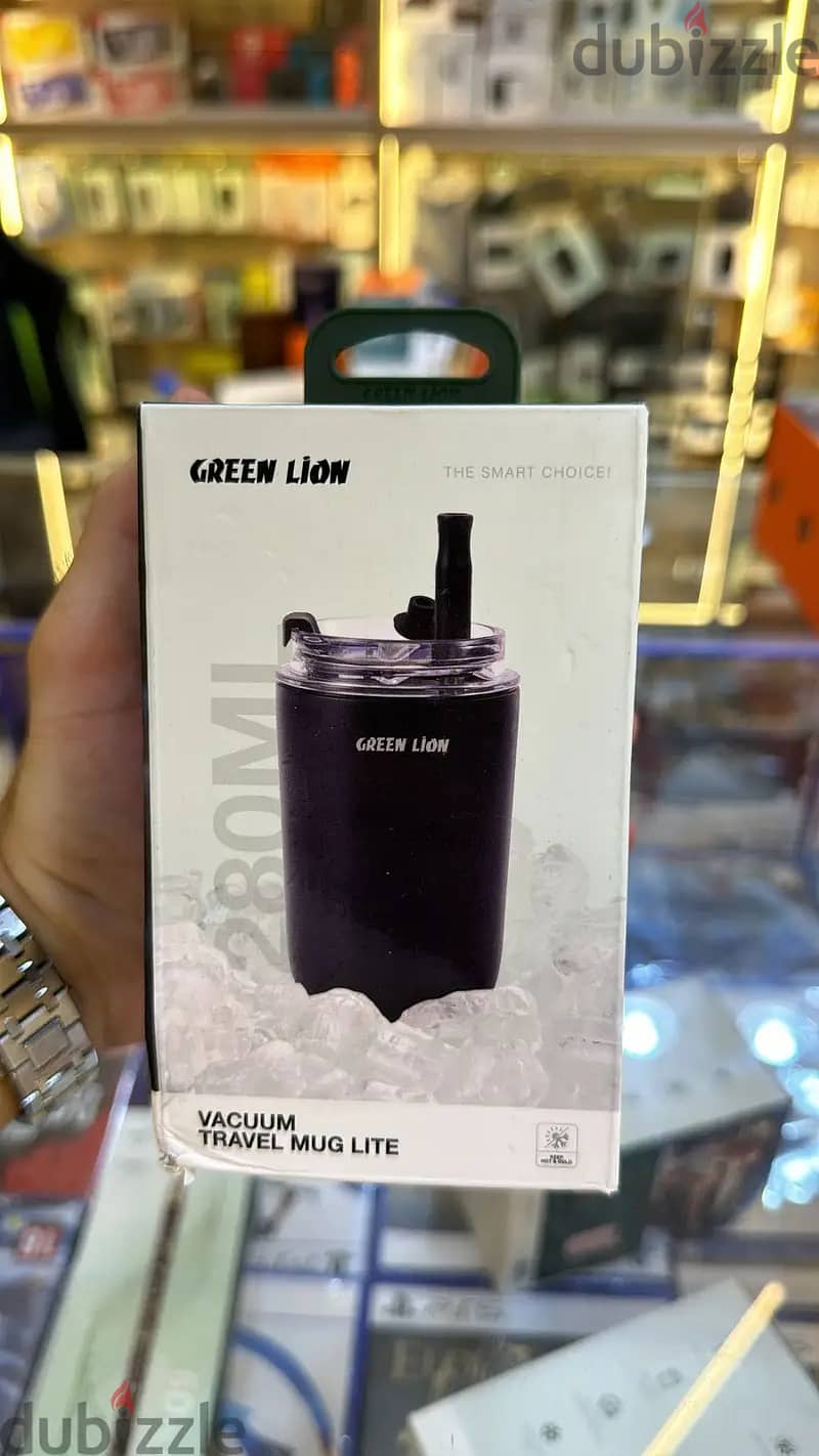 Green lion Vacuum travel mug lite black exclusive & new offer 1