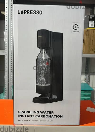 Lepresso sparkling water instant carbonation black