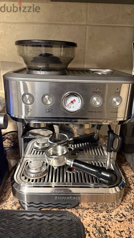 silvercrest profeesional espresso machine with grinder 0