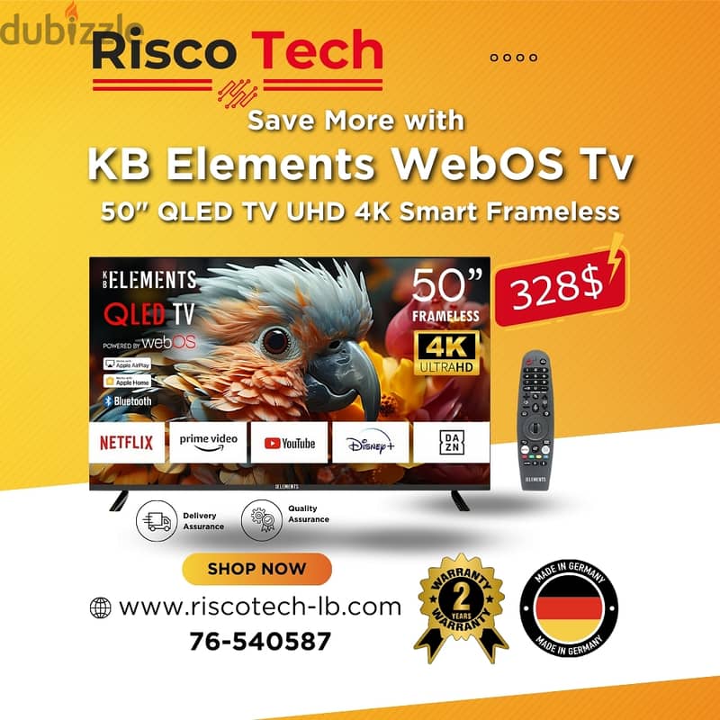 KB ELEMENTS 4K UHD SMARTTV 32" 43" 50" 55" 65" 70" 85" INCH 4K تلفزيون 5