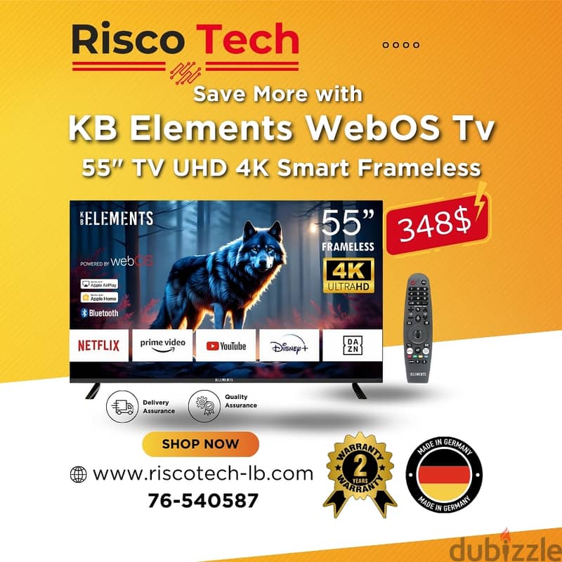 KB ELEMENTS 4K UHD SMARTTV 32" 43" 50" 55" 65" 70" 85" INCH 4K تلفزيون 6