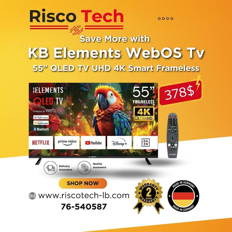 KB ELEMENTS 4K UHD SMARTTV 32" 43" 50" 55" 65" 70" 85" INCH 4K تلفزيون 7