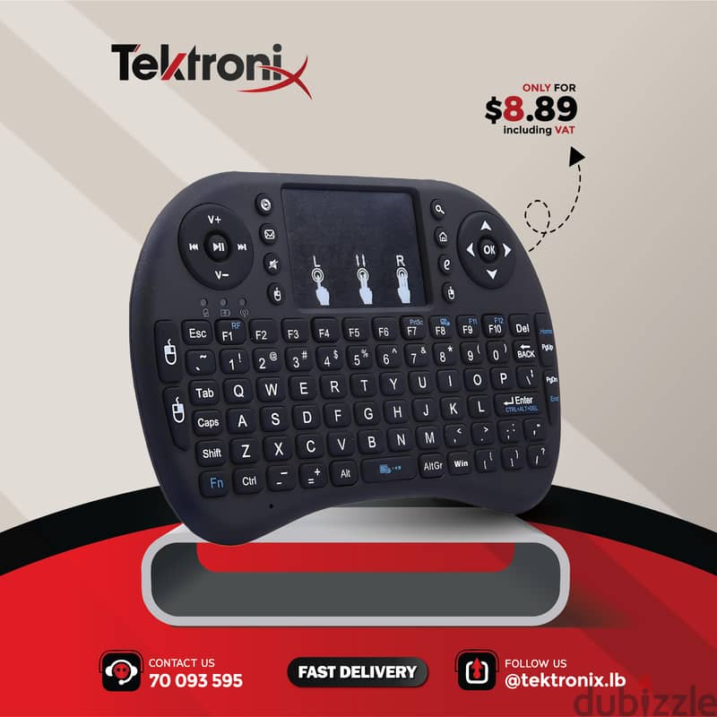 Multifunctional Wireless Mini Keyboard With Touchpad 0