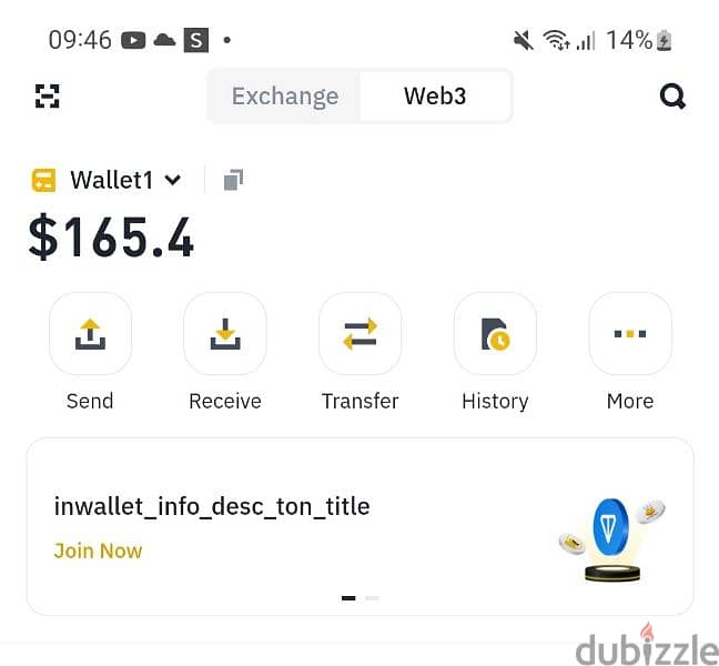 Binance account 165$ in it for 150$ 0