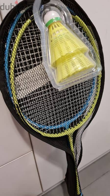 Lightly used Badminton set from Decathlon, 2 rackets and shuttlecocks. 1