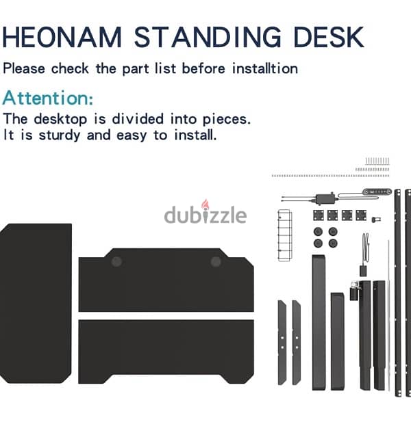 L shape Adjustable Standing Desk طاولة مكتب 7