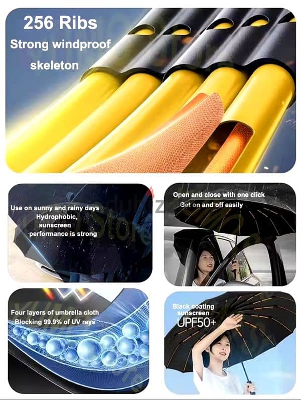 top quality 24 / 48 bones windproof automatic umbrella شمسية شماسي 6