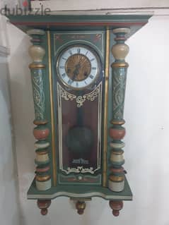 wall clock,painted in red and green 0