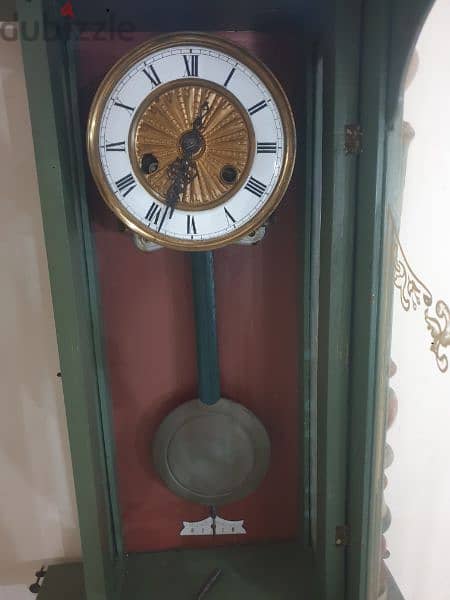 wall clock,painted in red and green 1