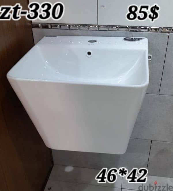 طقم حمام (كرسي + مغسلة). (bathroom toilet set (seat and sink 10