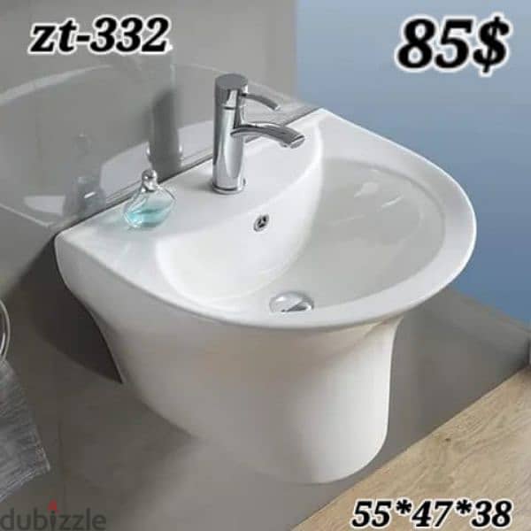 طقم حمام (كرسي + مغسلة). (bathroom toilet set (seat and sink 12