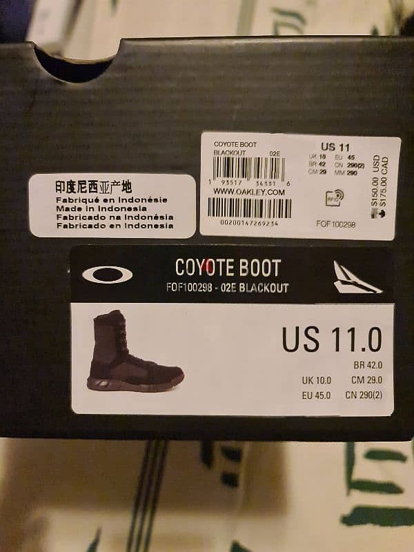 Oakley Coyote Men Tactical Boots Black 7