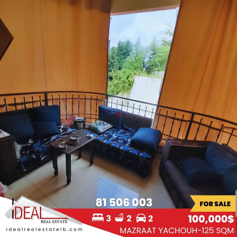 125 sqm apartment for sale in Mazraat yachouh REF#EJ713 0