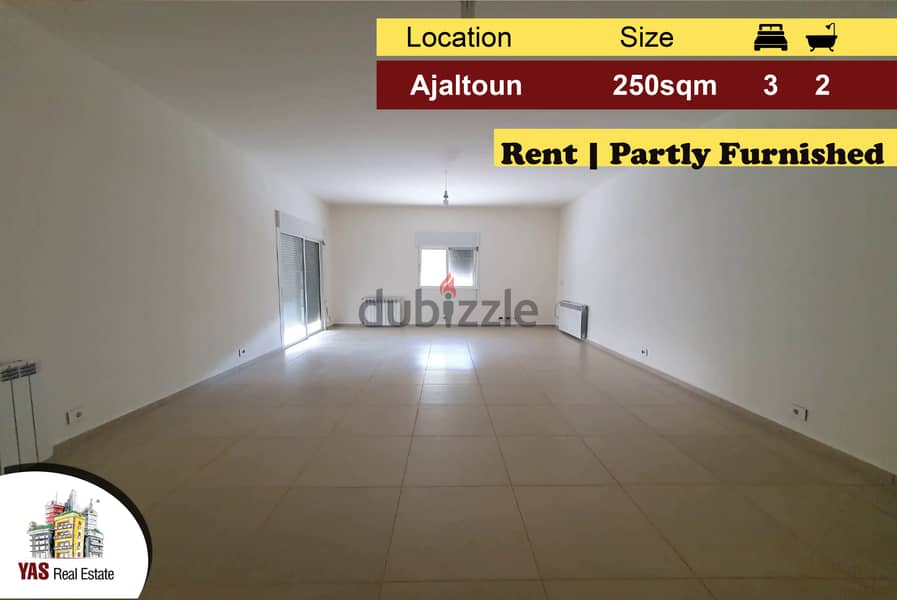 Ajaltoun 250m2 | Rent | Partly Furnished | Private Street | Flat | KH 0