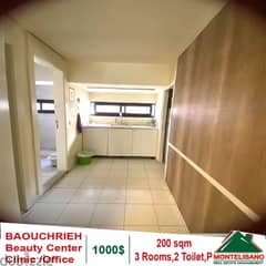 200 Sqm Beauty Center for rent in Baouchrieh !!! 0