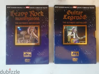 2 Ultimate anthology DVDs Heavy rock masterpieces & Guitar  legends