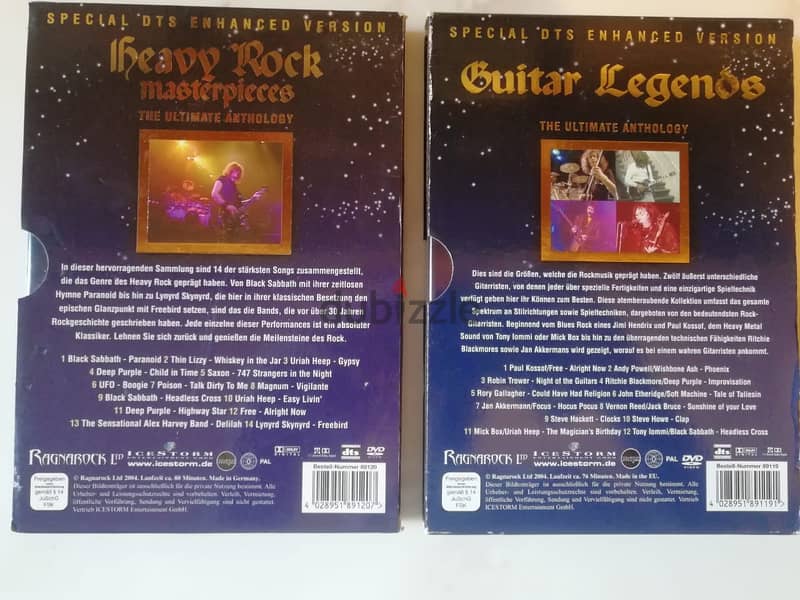 2 Ultimate anthology DVDs Heavy rock masterpieces & Guitar  legends 4