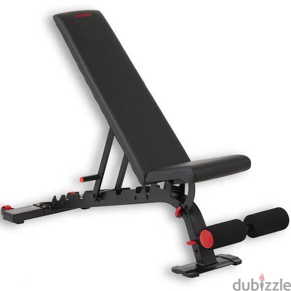 Bench (Decathlon) + adjustable dumbbells + kettlebell 1