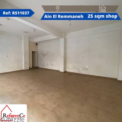 Amazing shop for rent in Ain el remmaneh محل للإجار في عين الرمانة