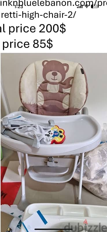 high chair made in italy excellent condition 1