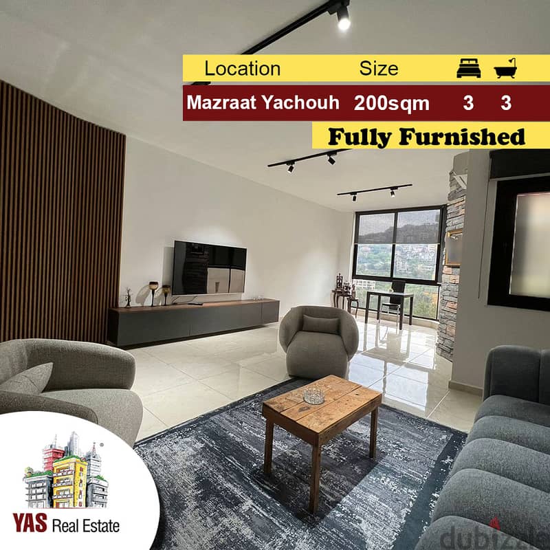 Mazraat Yachouh 200m2 | Rooftop Duplex | Furnished | Modern | NE | 0