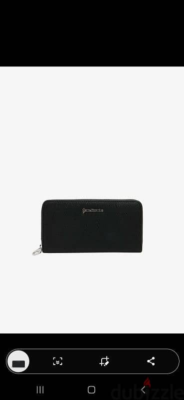 stradivarius wallet black real leather 1