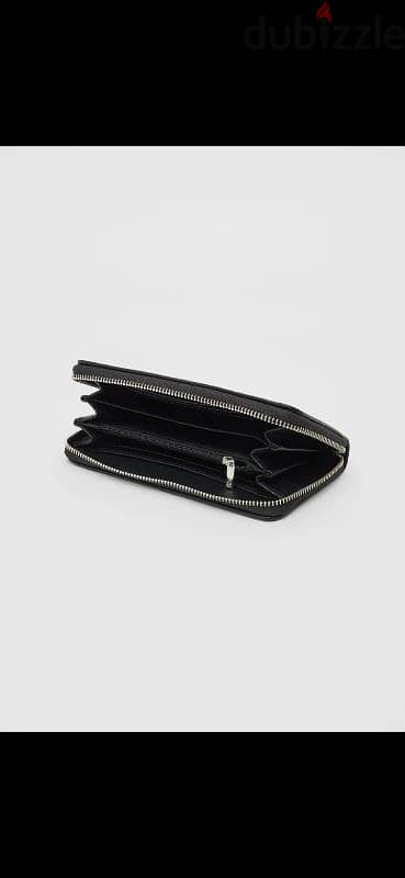 stradivarius wallet black real leather 4