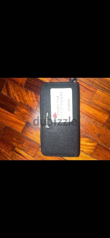 stradivarius wallet black real leather 14