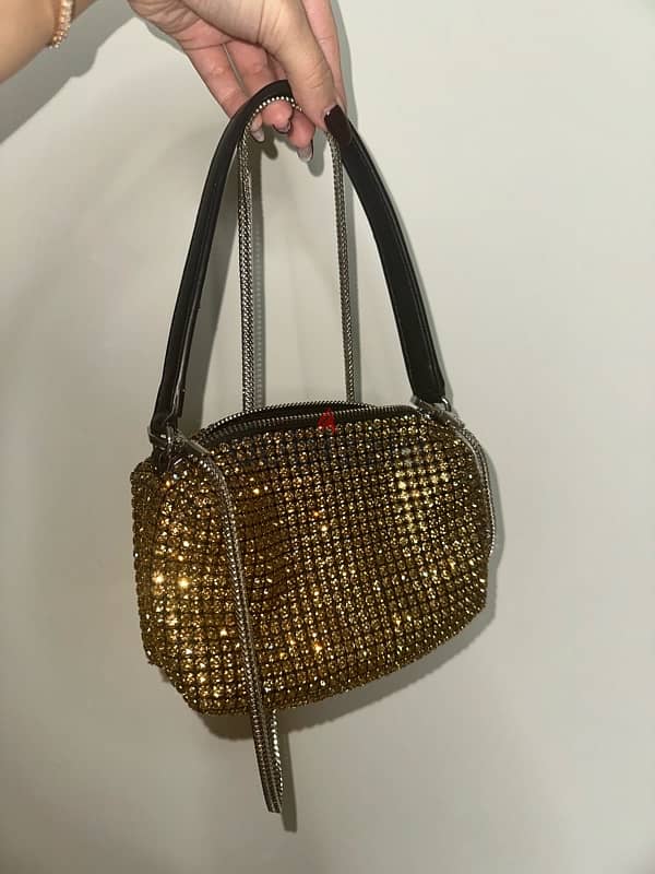 gold rhinestone purse 1