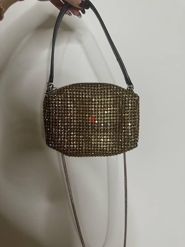 gold rhinestone purse 2