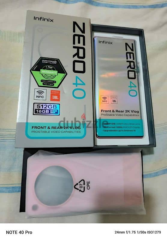 infinix zero 40 4g 8+8ram 512gb new 250$ 1