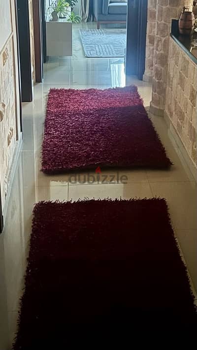 3 carpets bordeaux / burgundy color سجادة