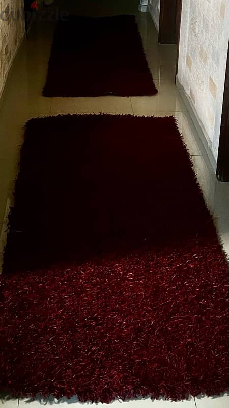 3 carpets bordeaux / burgundy color سجادة 3