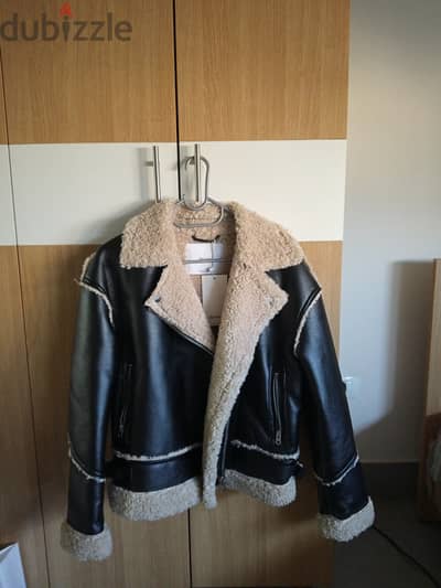 Bershka Leather Wool Jacket