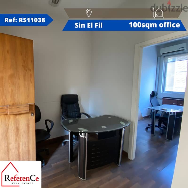 Office with amenities in Sin El Fil مكتب مع مرافق في سن الفيل 0