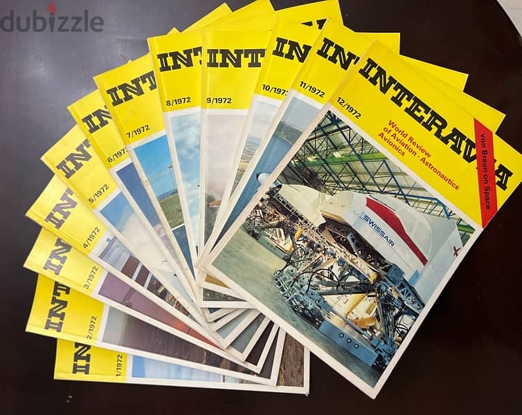 Complete 1972 Interavia Magazine Set – 12 Issues 0