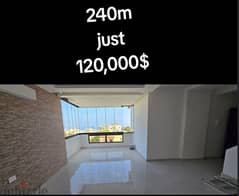 for sale duplex in safra 240m 3 large bed for 120,000$ negotiable 0