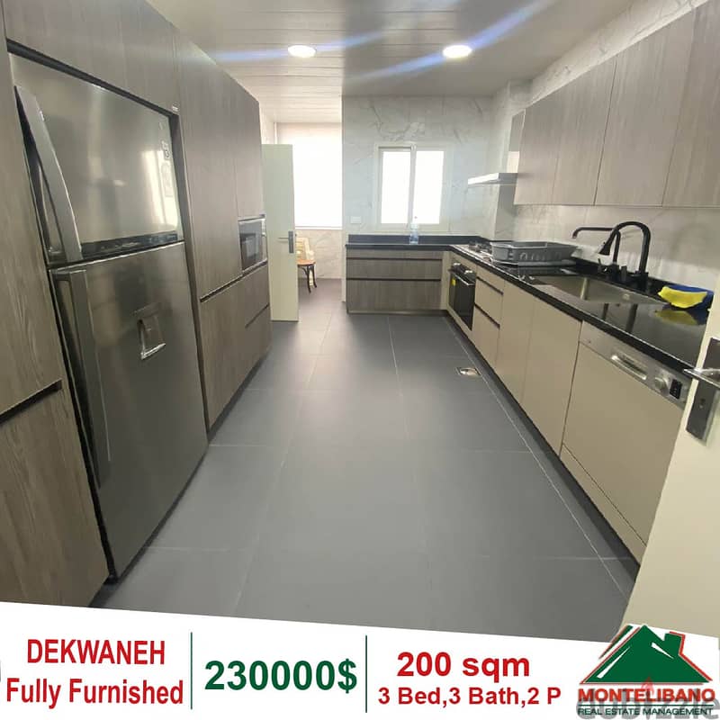 Fully Furnished 200 sqm Apartment for sale in Dekwaneh 2