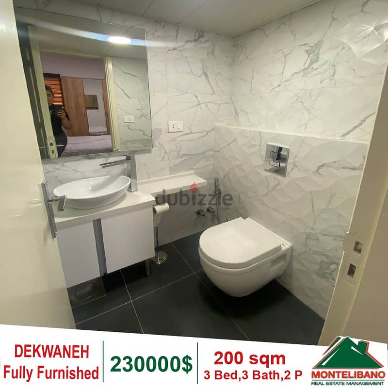 Fully Furnished 200 sqm Apartment for sale in Dekwaneh 6