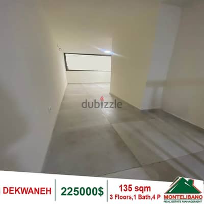 135 sqm Shop in Dekwaneh 3 floors