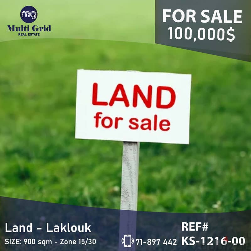 KS-1216-00 / Land for Sale in Laklouk, أرض للبيع في اللقلوق 0