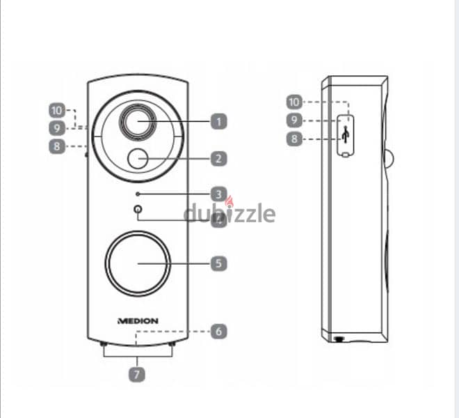 MEDION Smart video doorbell night vision, motion detection/3$ delivery 2