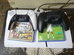 ps5 slim 2 console 2 cd gta5 and fc25 0