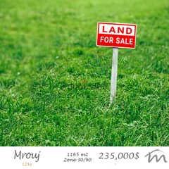 Mrouj | 1165m² Flat Land | Road Access | Potential for 9 Apartments 0