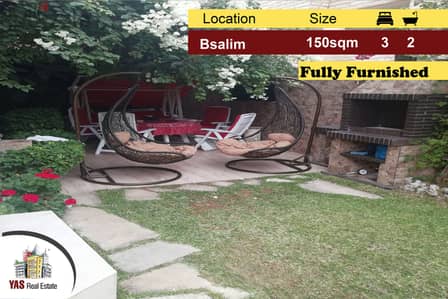 Bsalim 150m2 | 90m2 Garden | Prime Location | Classy Area | PA |