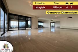 Mtayleb 530m2 | Generous Dimensions | High End | Classy Area | KR | 0