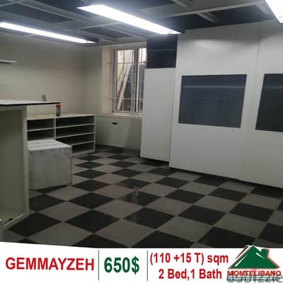 110 sqm Apartment for rent in Gemmayzeh with 15 sqm terrace