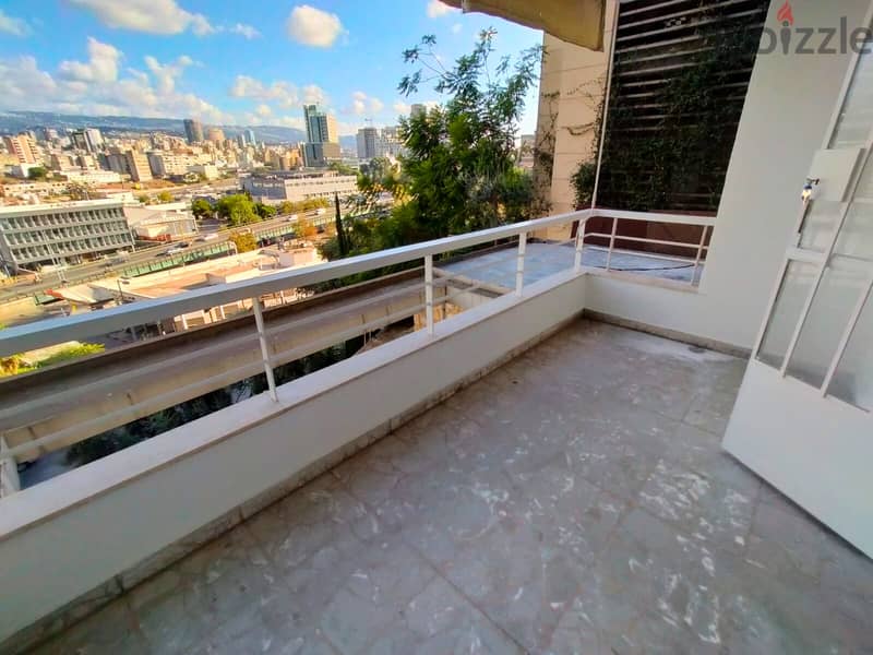 L10269-Apartment with Open View for Rent In Achrafieh, Sioufi 1