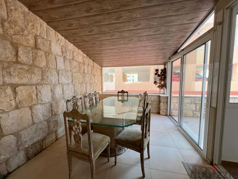 L16453-Furnished Apartment With Terrace For Rent In Jbeil 1