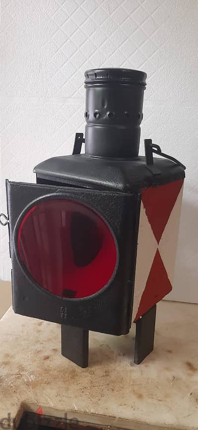 antique german train lantern